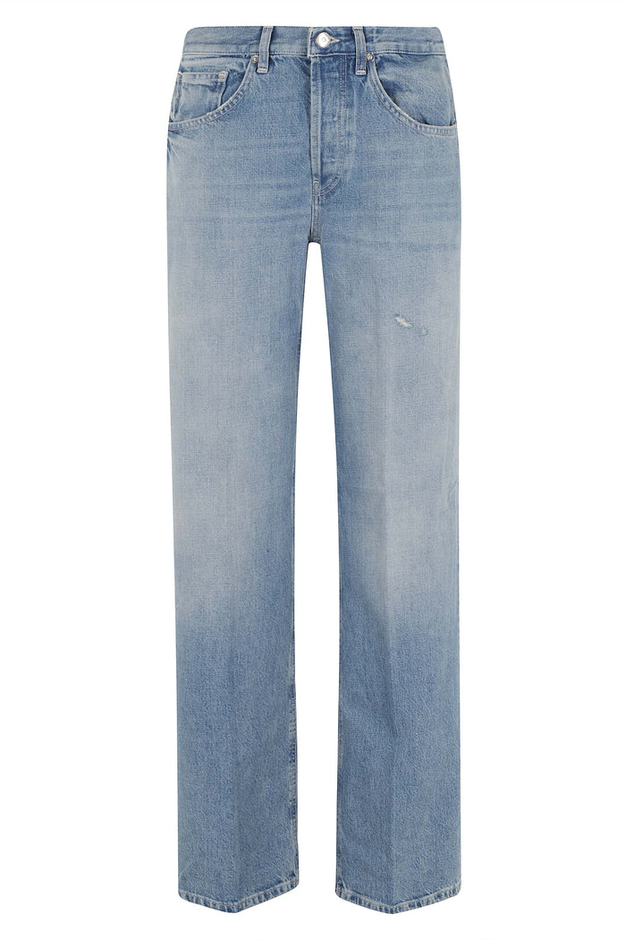Jeans 5tasche Wide Leg Jacklyn Blue Cotone