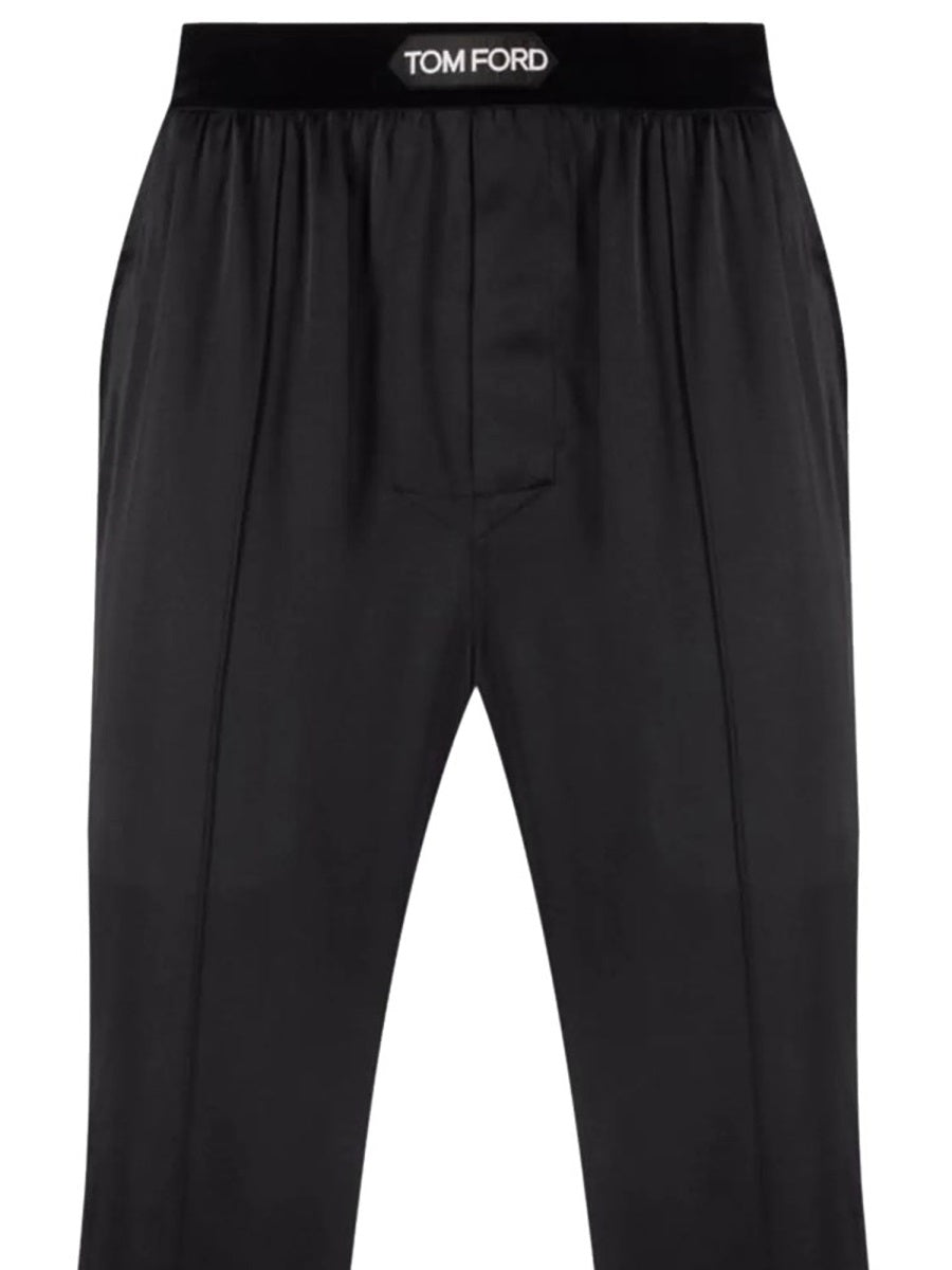 Pyjama Trousers Silk Black Underwear