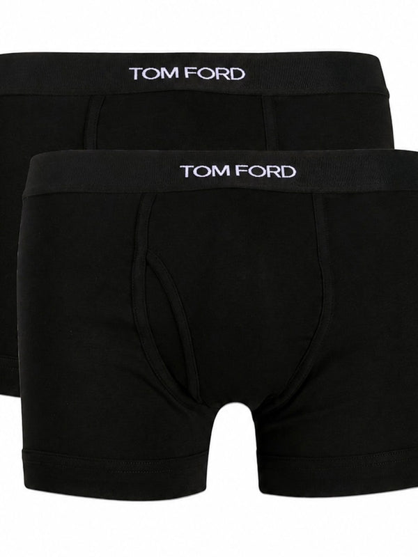 Boxer Briefs Two-Pack Black Cotton Underwear