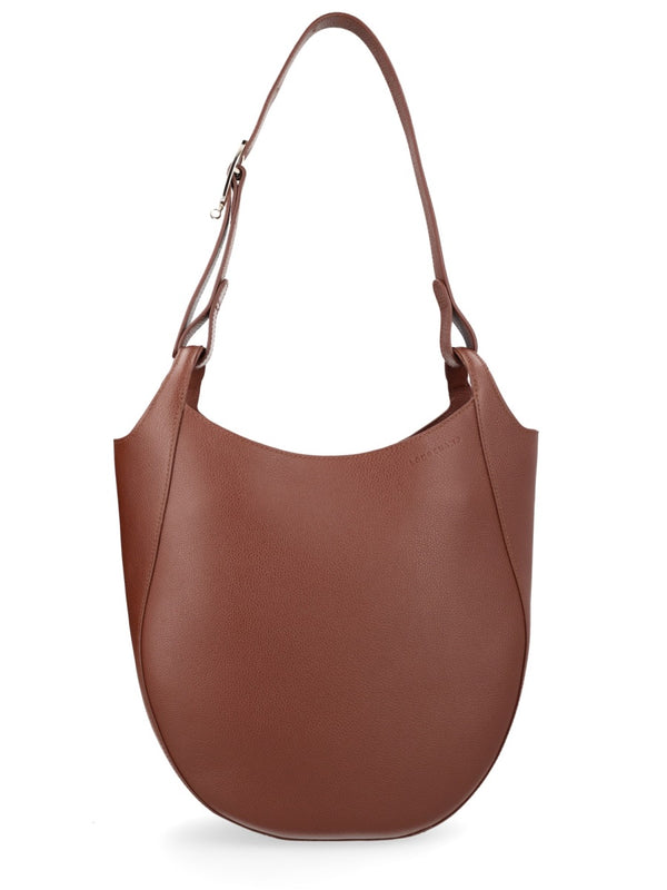 Hobo Bag Le Foulonné Large Brown Cowhide Leather Shoulder