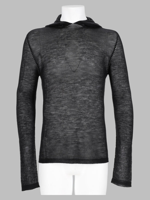 Hooded Cashmere Jumper Black Sweater