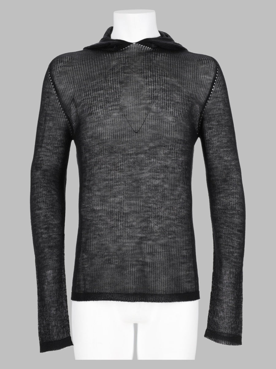 Hooded Cashmere Jumper Black Sweater
