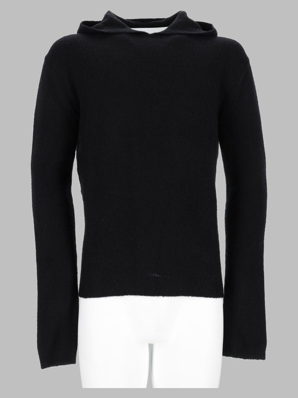 Cashmere Hooded Jumper Black Sweater