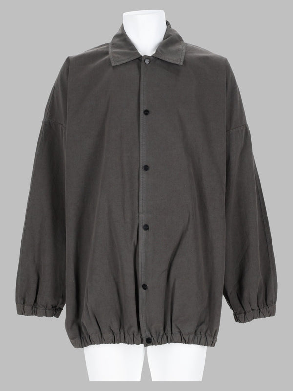 Logo Windbreaker Grey Cotton Jacket