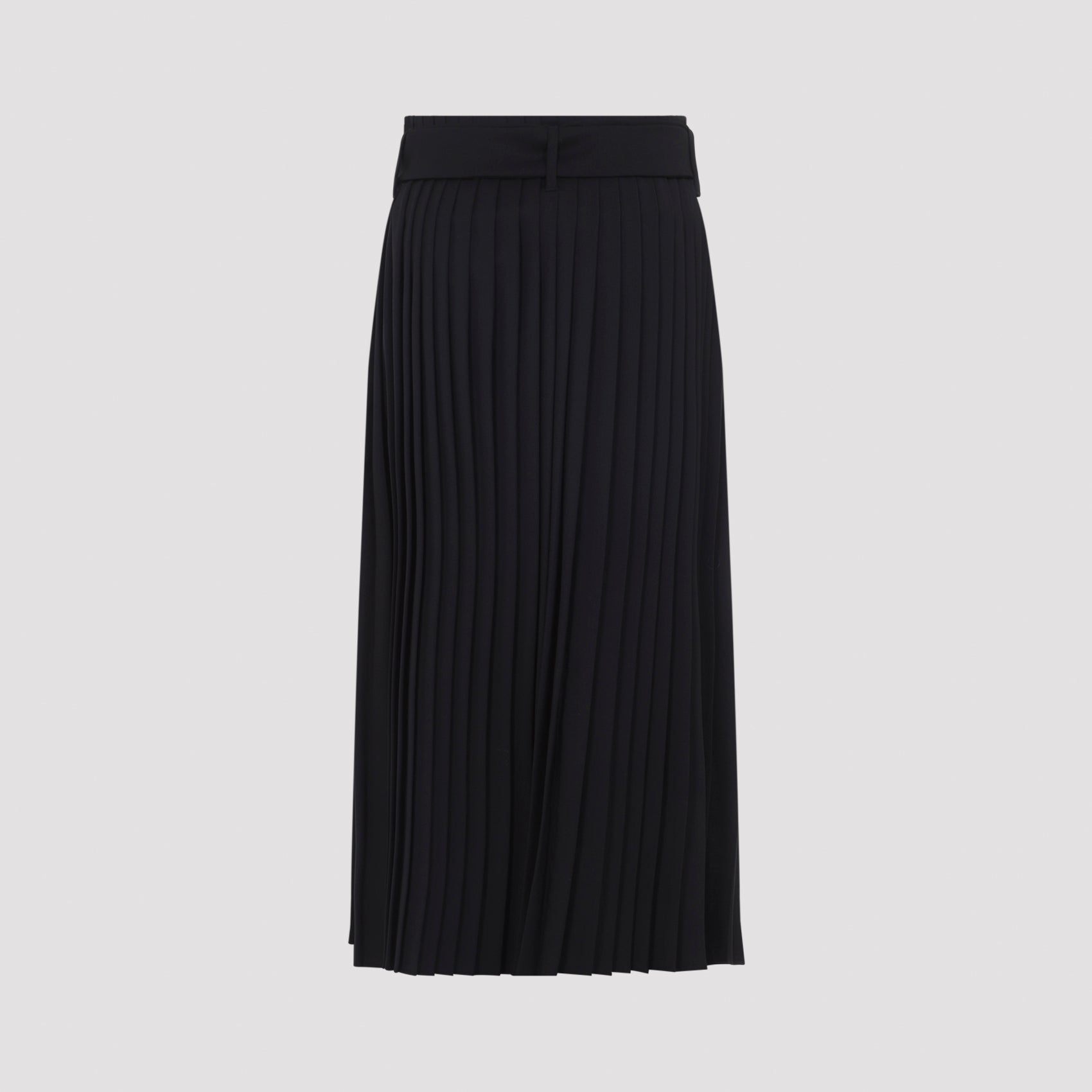 Panteon Midi Skirt Black Virgin Wool Polyester