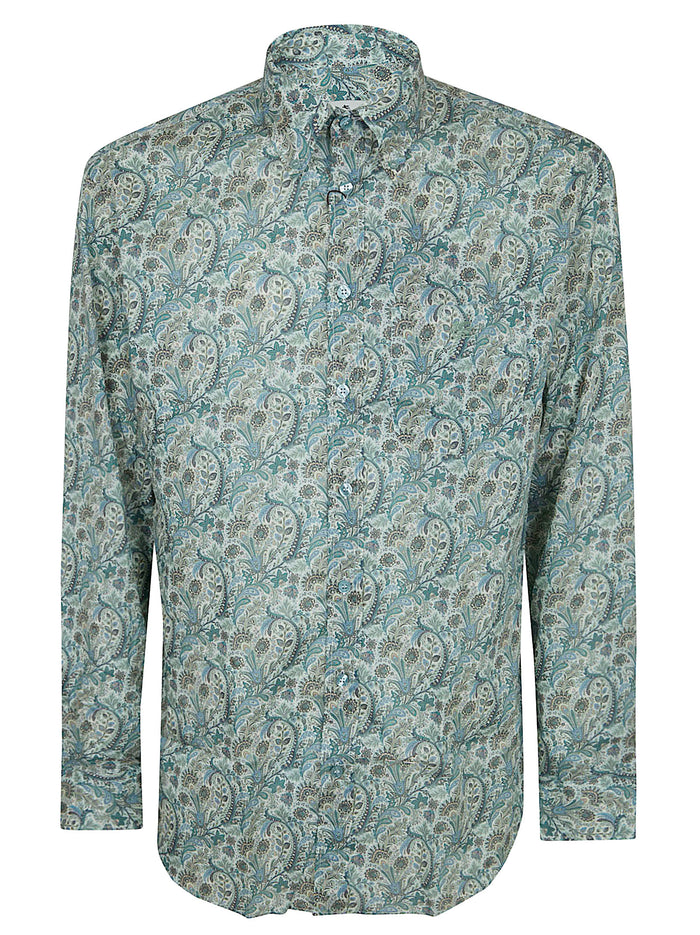 Shirt Green Cotton Camicia