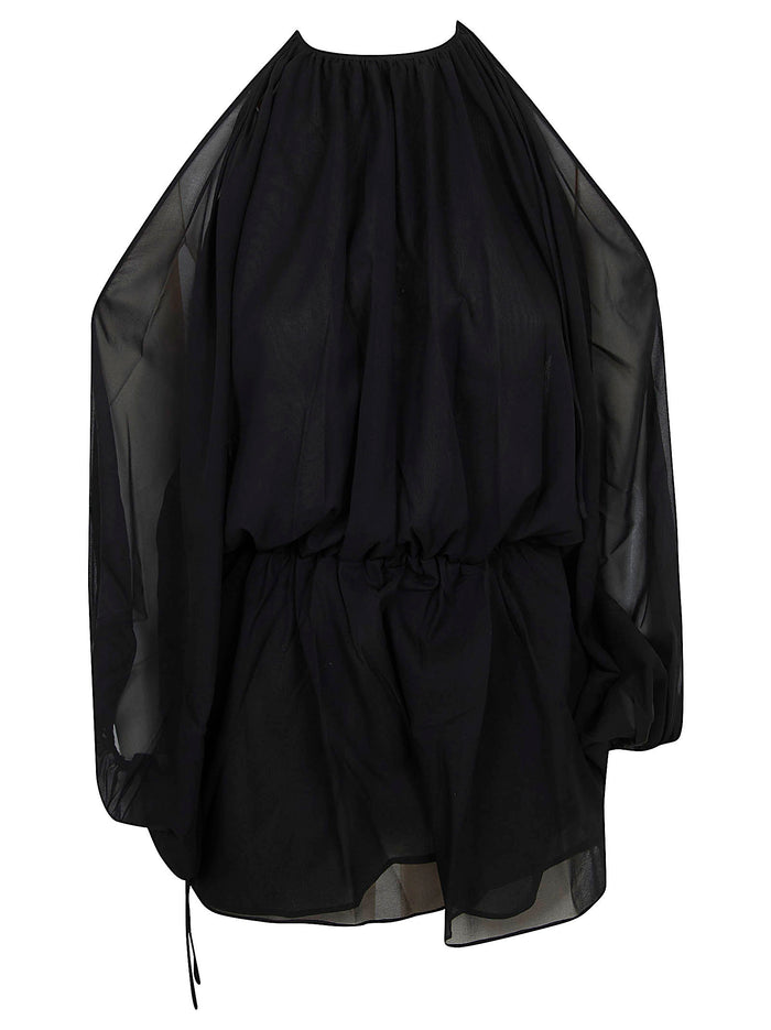 Vesta Playsuit - Cold Shoulder Black Se Ea Abito