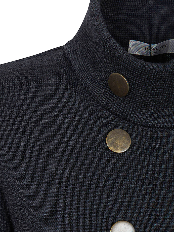 Long Coat Grey Wool Cappotto