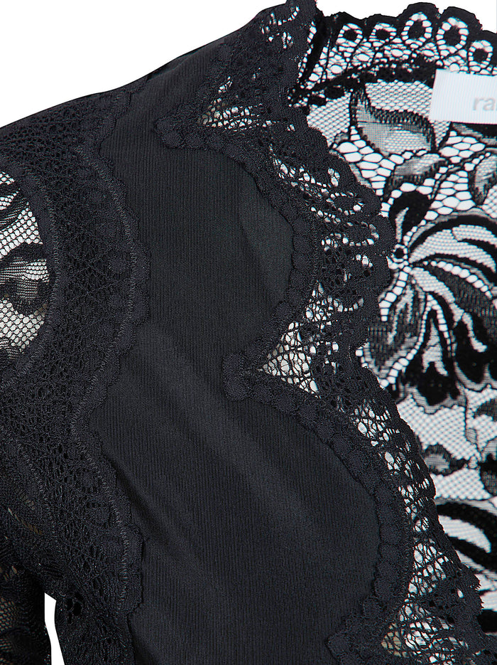 Haut Black Polyamide Viscose Elasthanne Maglia
