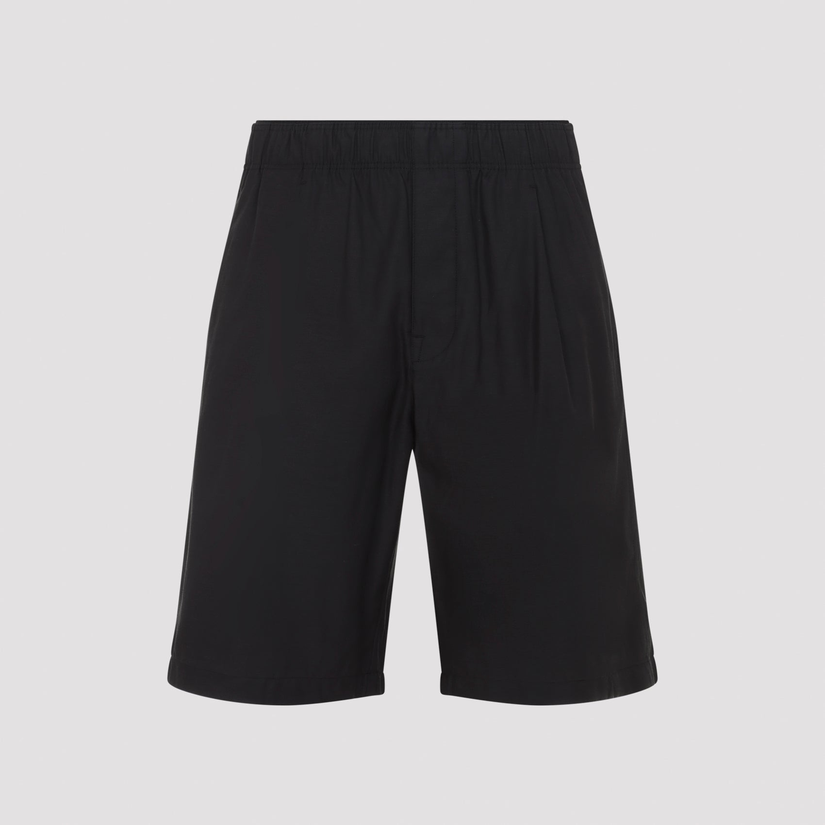 Leisure Bermuda Black Cupro Cotton Short