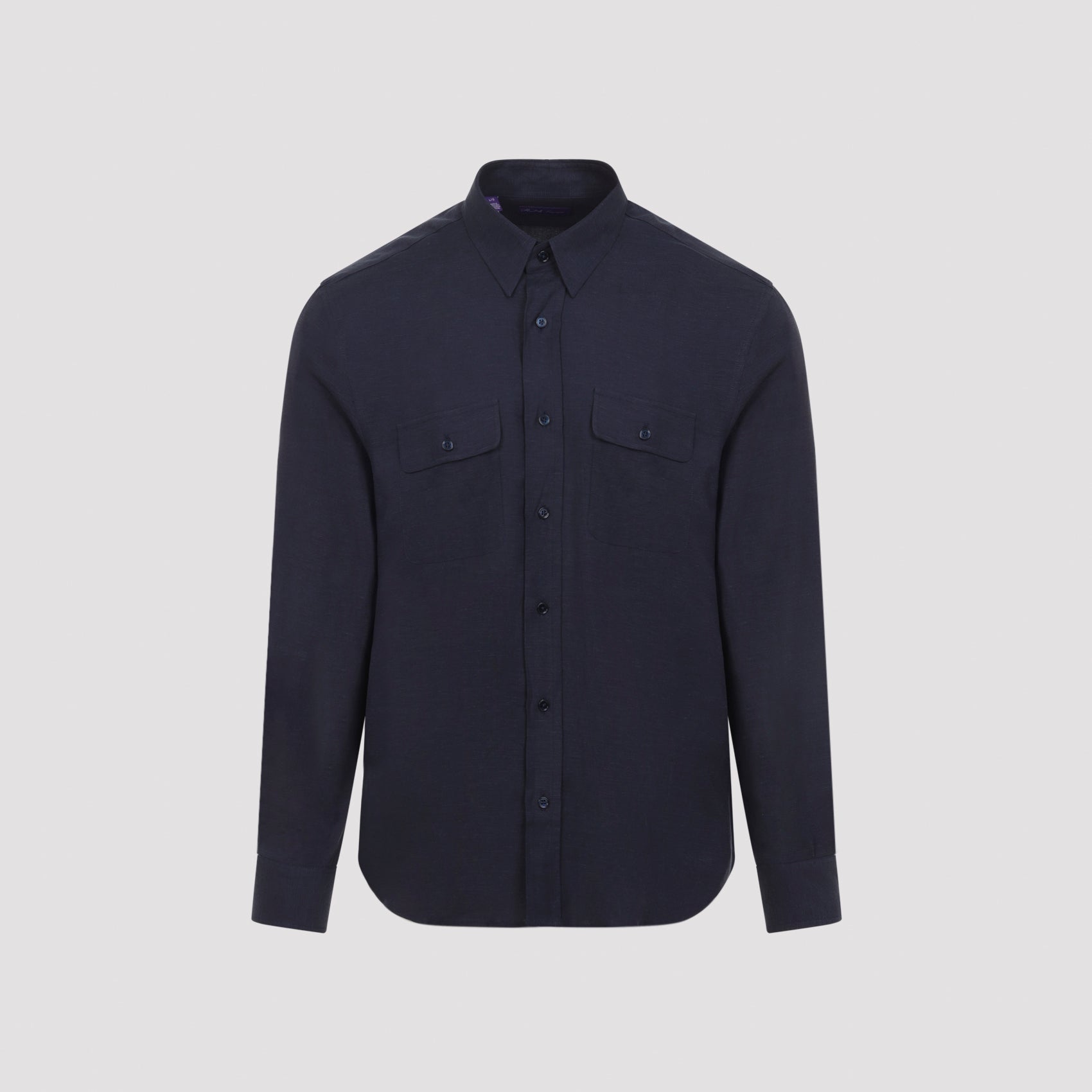 Sport Shirt Blue Silk Linen