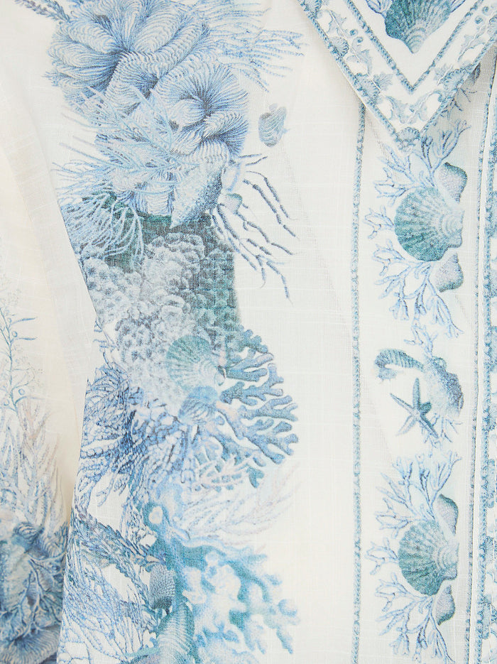 Wanderlust Body Shirt Blue Cotton Camicia
