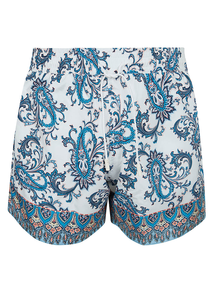 Swim-trunk Roma Blue Poliestere Costume