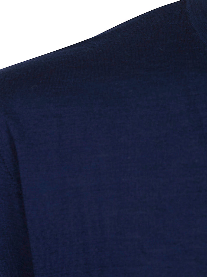 Maglia Girocollo Blue Merino Wool