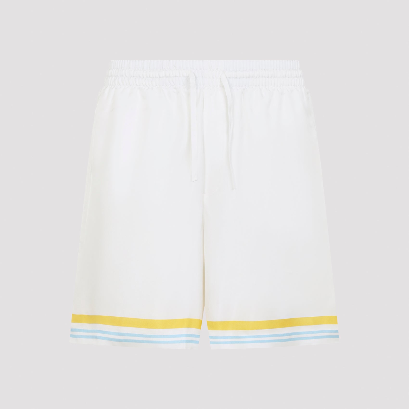 Flower Court Icon Shorts White Silk