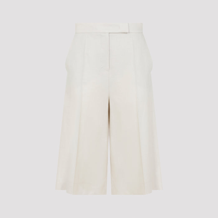 Linen Bermuda Nude & Neutrals Pant