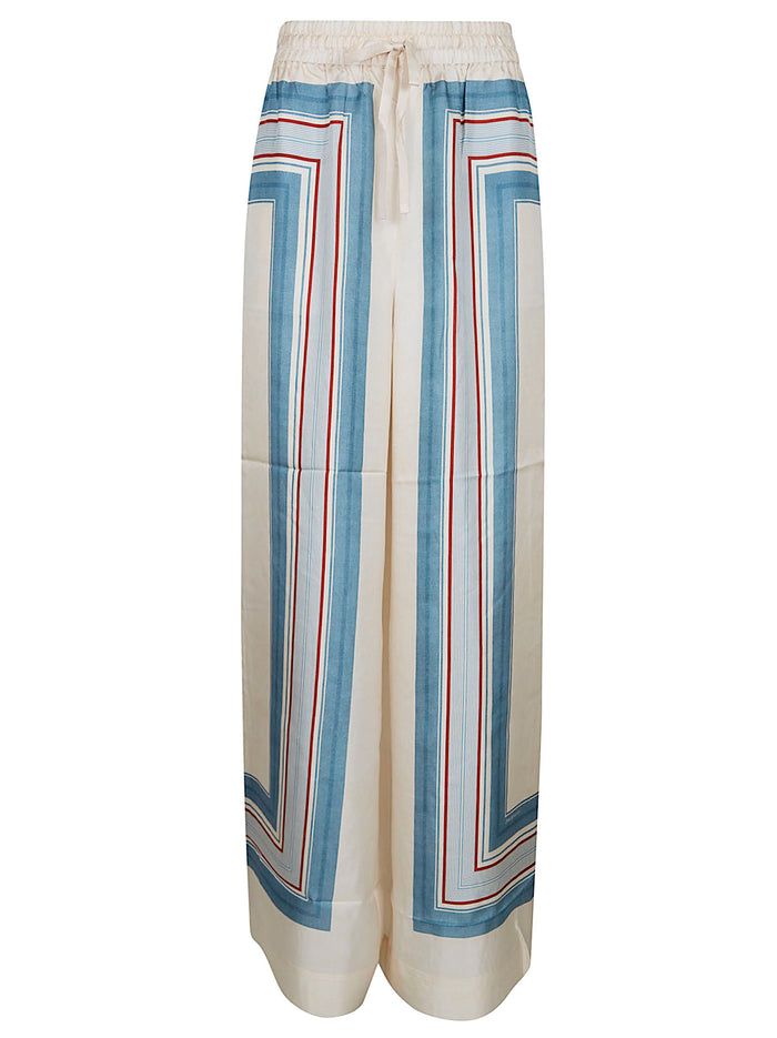 Track Pant Multicolour Silk Pantaloni