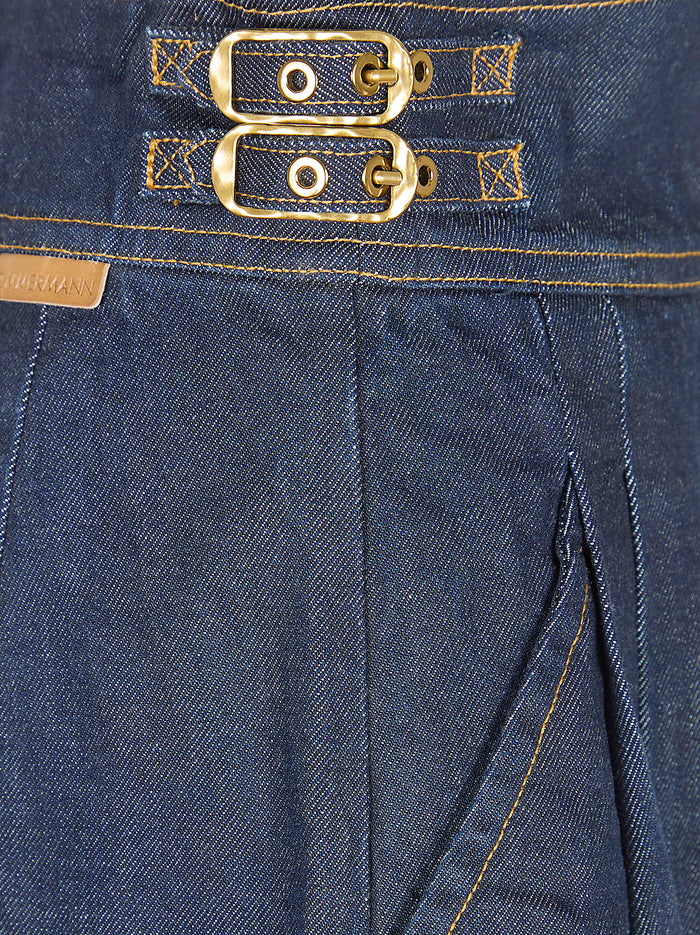 Rebellion Denim Tailored Pant Blue Cotton Viscose Pantaloni