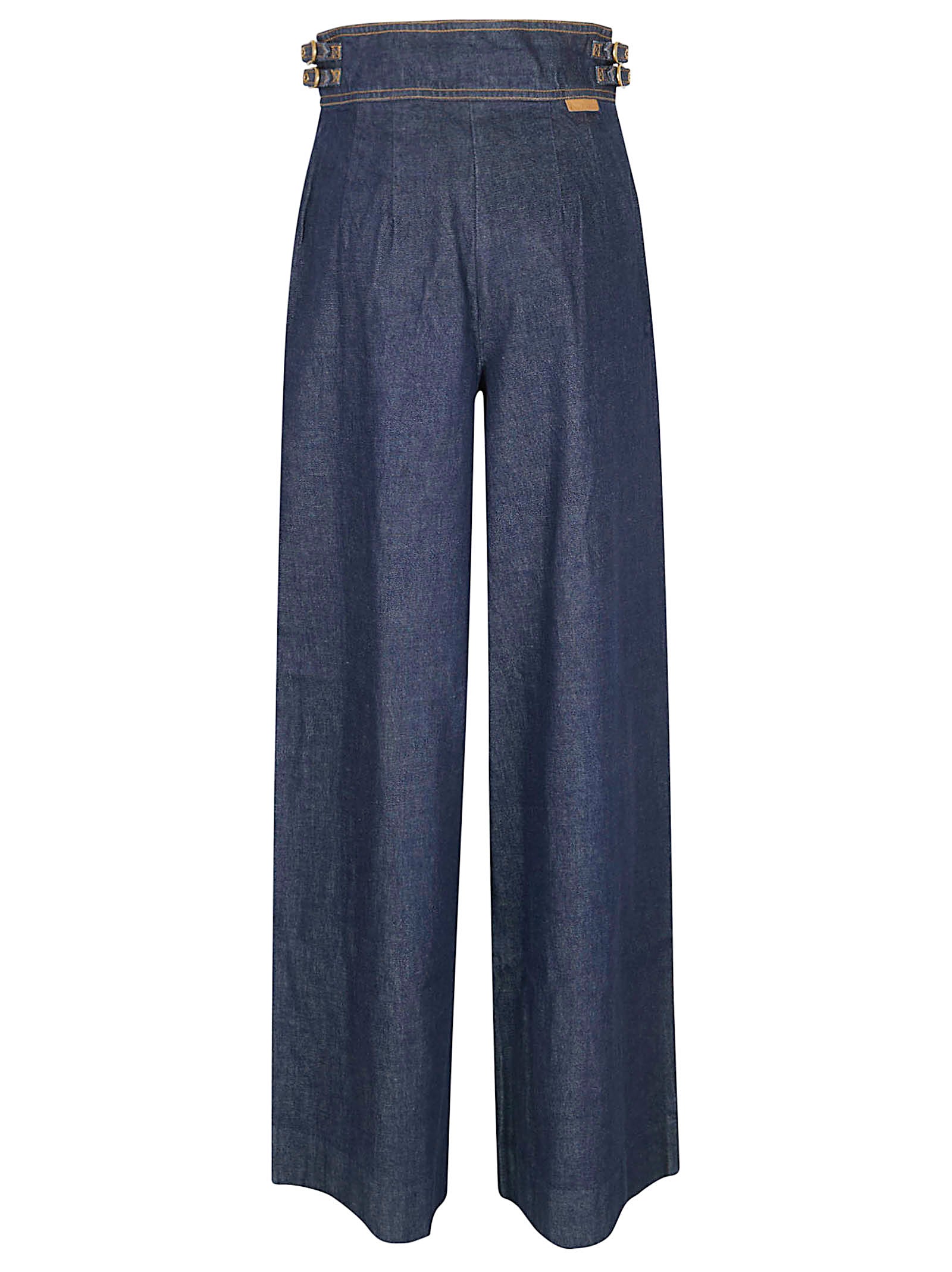 Rebellion Denim Tailored Pant Blue Cotton Viscose Pantaloni