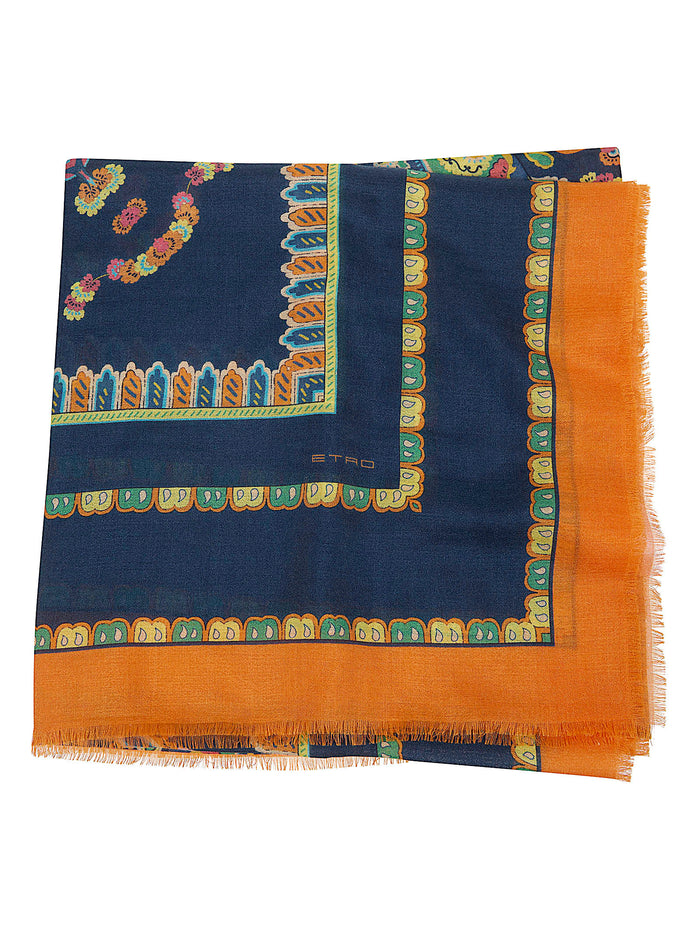 Womens Aida Shawl 140x140 St Multicolour Cashmeresetalana Foulard