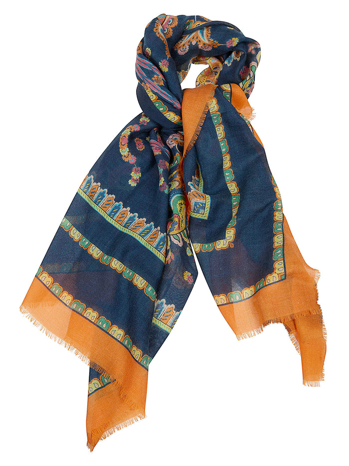 Womens Aida Shawl 140x140 St Multicolour Cashmeresetalana Foulard