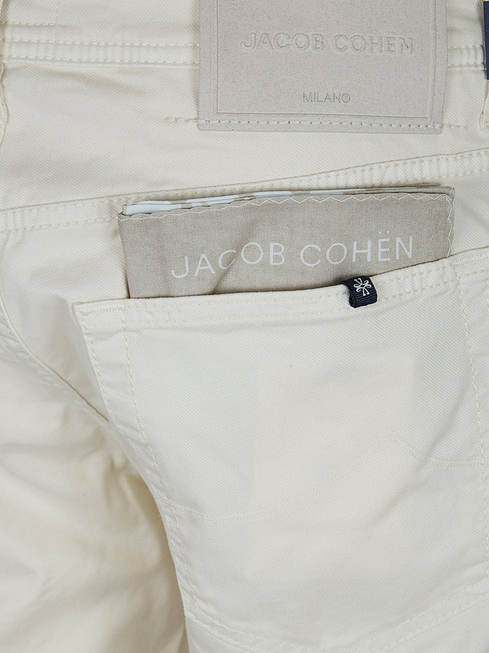 Pant 5 Pkt Super Slim Fit Nick Diagonale Str. White Co Ly Ea Jean