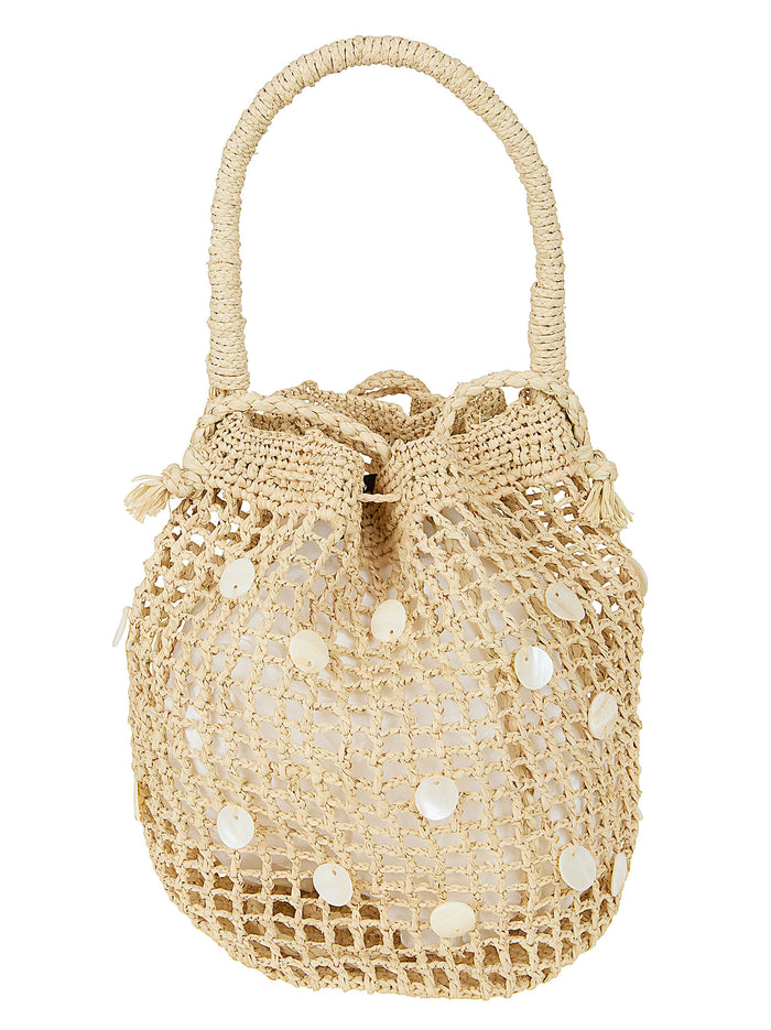 Precious Moments Raffia Bag Nude & Neutrals Borsa