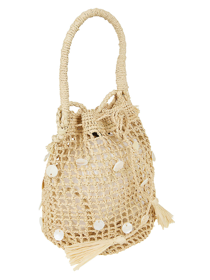 Precious Moments Raffia Bag Nude & Neutrals Borsa