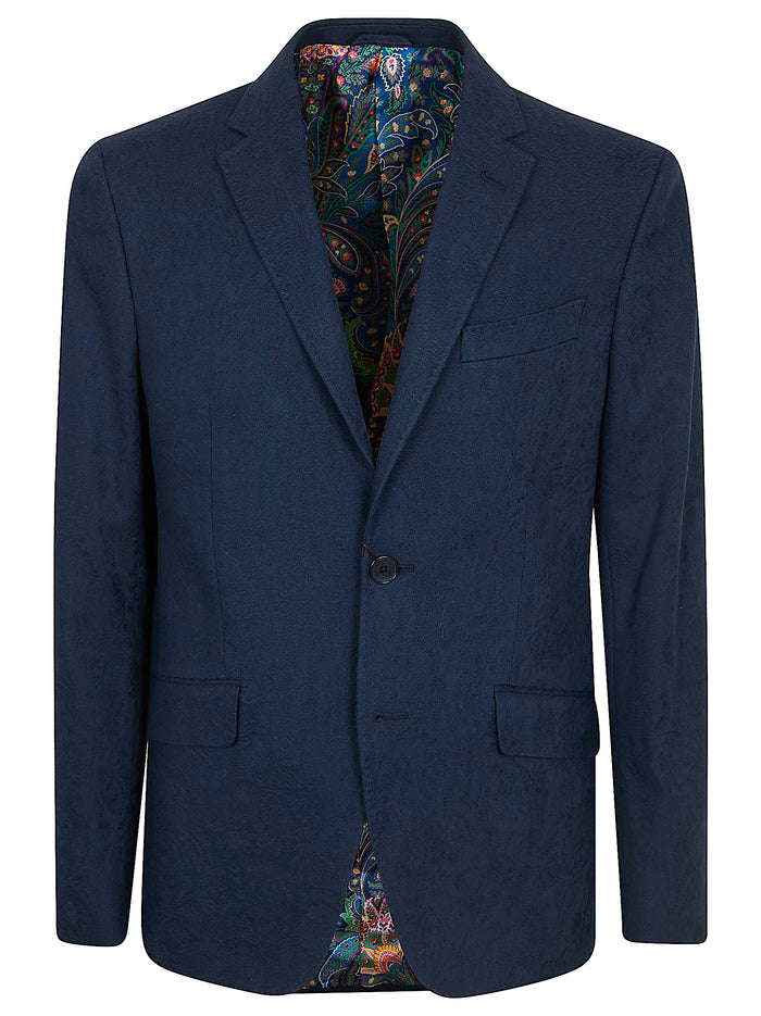 Roma Jacket Blue Cotoneelastan Giacca