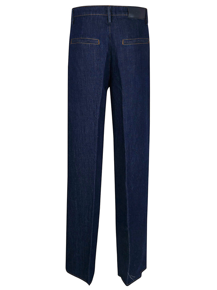 Wide Trouser Blue Cotton Jean