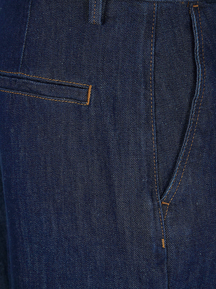 Wide Trouser Blue Cotton Jean