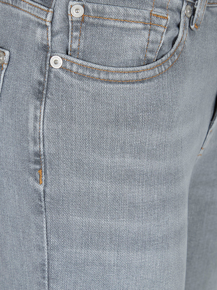 Bootcut Grey Cotton Elastane Jean