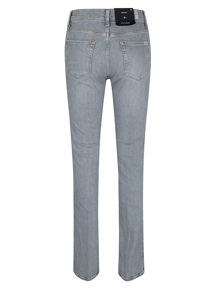 Bootcut Grey Cotton Elastane Jean