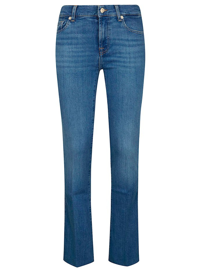 Bootcut Tailorless Blue Cotton Elastane Jean