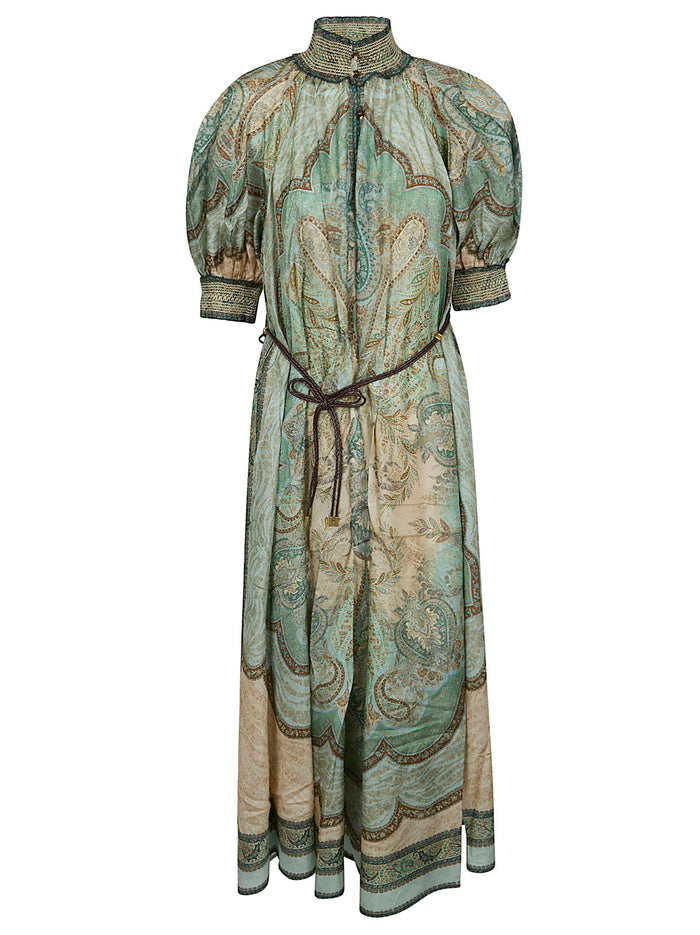 Wanderlust Billow Dress Multicolour Silk Abito
