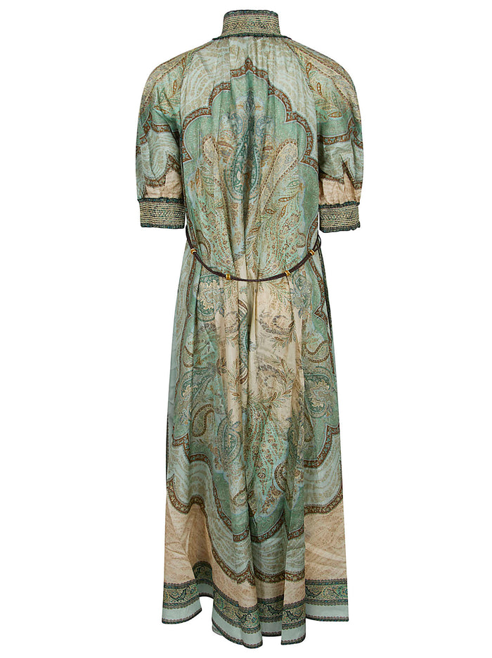 Wanderlust Billow Dress Multicolour Silk Abito
