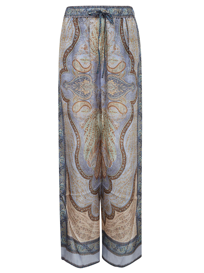 Wanderlust Relaxed Pant Multicolour Silk Pantaloni