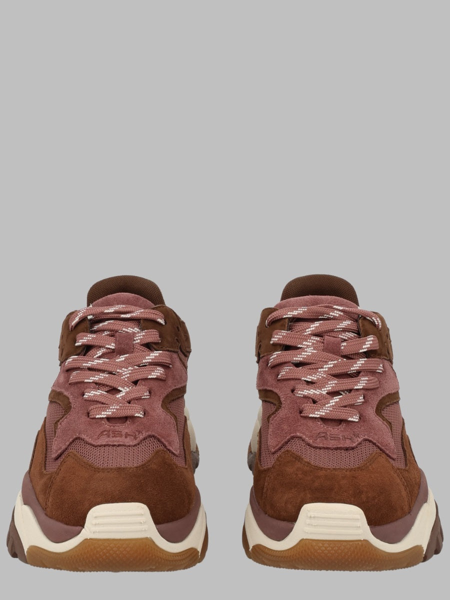 Sneakers Addict Brown Suede Leather / Fabric