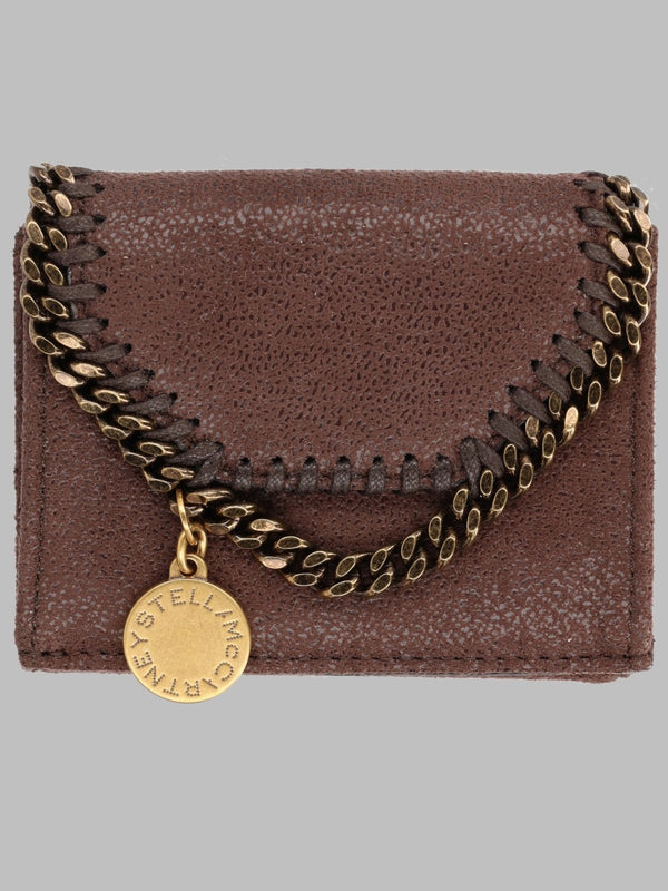 Trifold Wallet Falabella With Chain Bordeaux Polyester & Purses