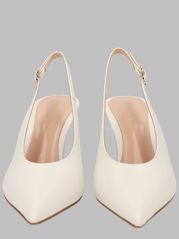Slingback Pumps Sofia 70 White Leather