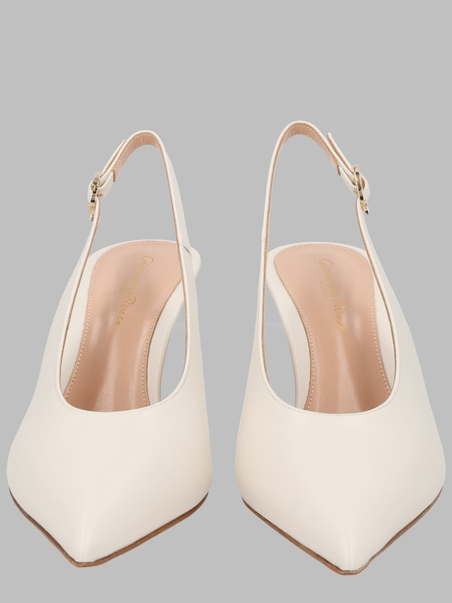 Slingback Pumps Sofia 70 White Leather