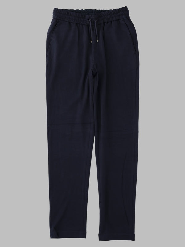 Mens Drawstring Trousers Blue Viscose
