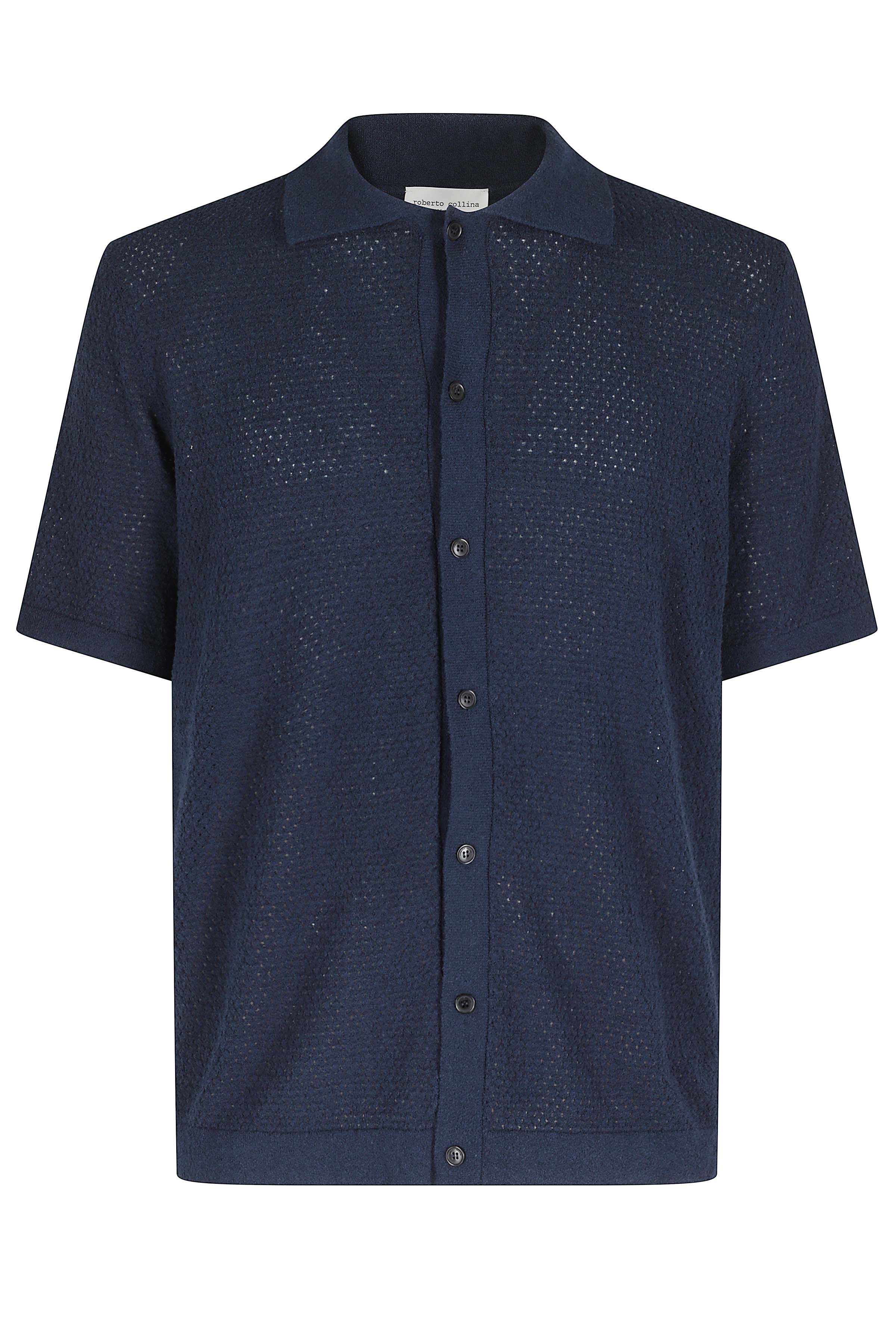 Camicia Mc Puntino Blue Cotone Pl