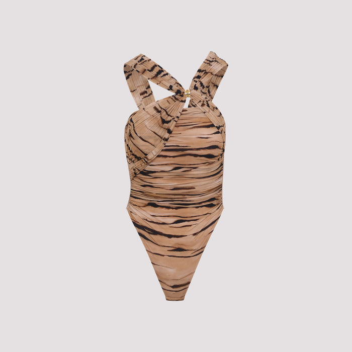 Tiger Print Body Nude & Neutrals Polyamide Elastane Top