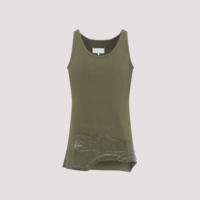 Tank Top Green Cotton