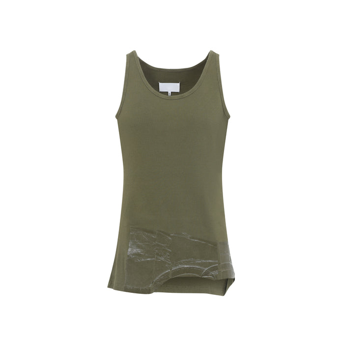 Tank Top Green Cotton