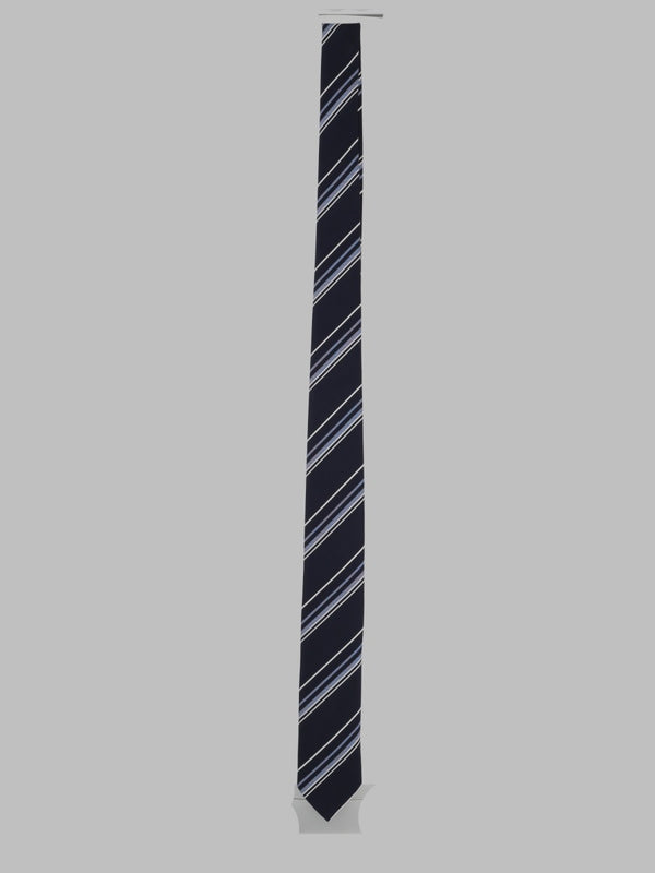 Diagonal Stripe Jacquard Silk Blend Tie Blue Ties & Bow