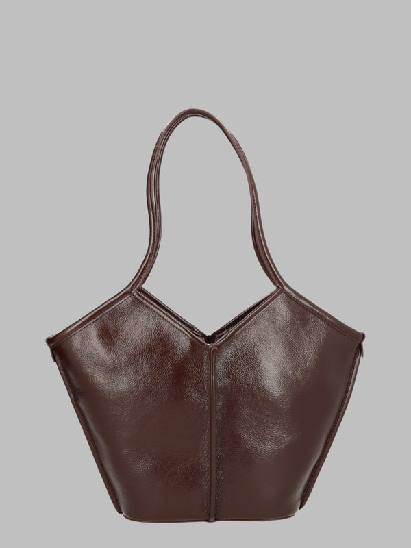 Tote Bag Calella Small Brown Leather Calf Hand