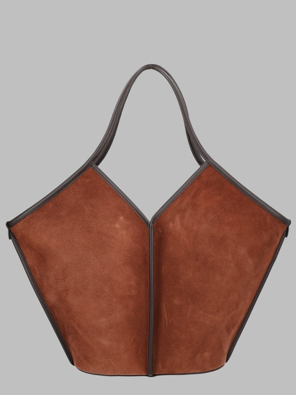 Tote Bag Calella Suede Leather Buff Calf Hand
