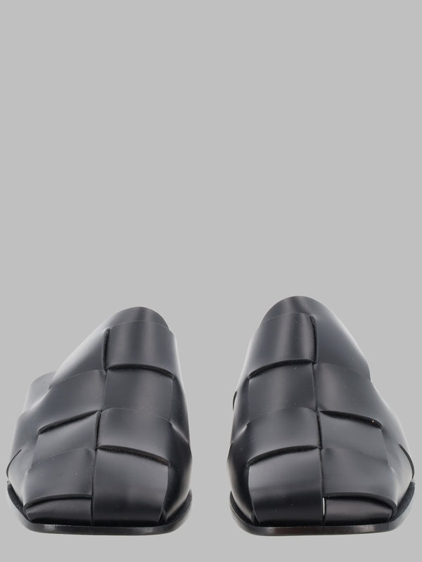 Mules Coraia Woven Leather Black Calf